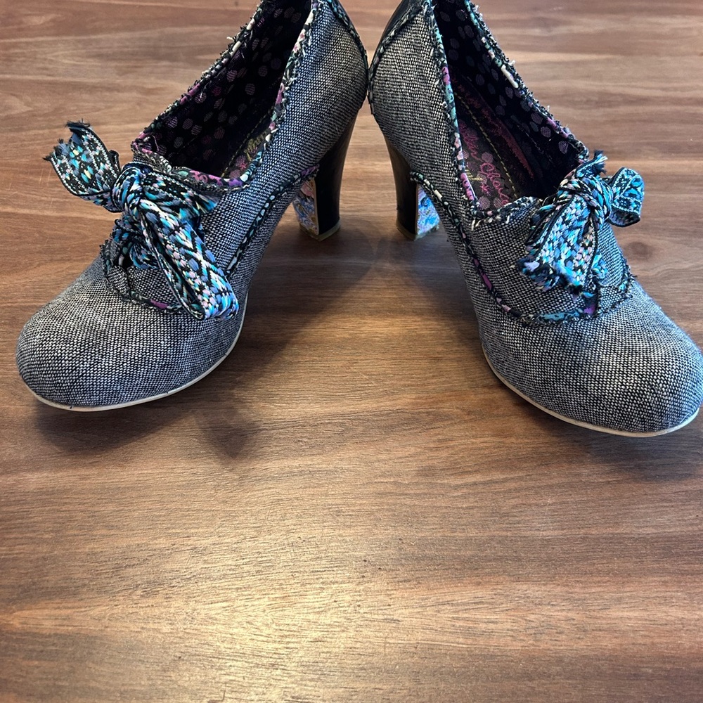 Irregular Choice Mutiny Blue and Gray Heels